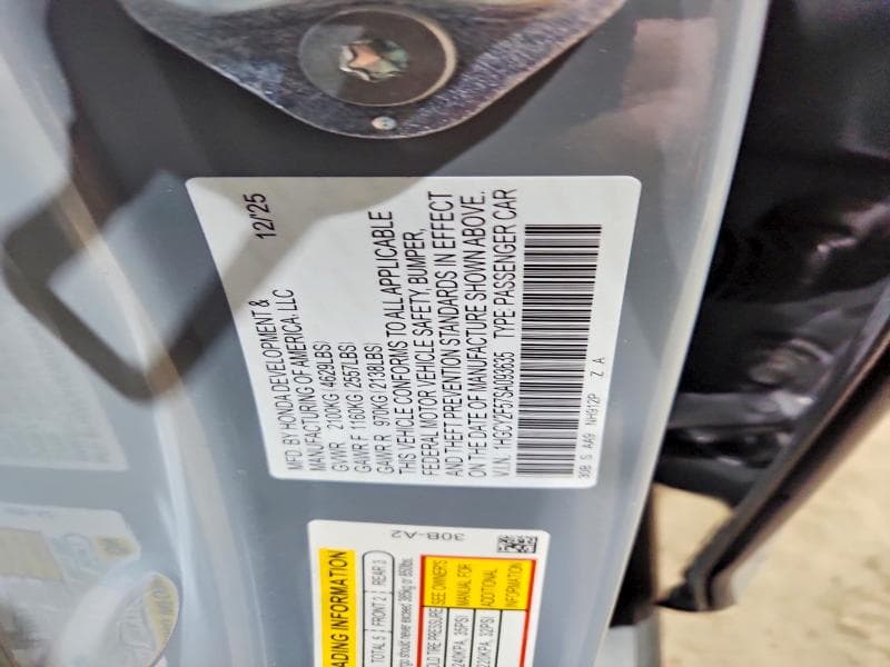 2025 HONDA ACCORD HYBRID SPORT HYBRID SPORT 12