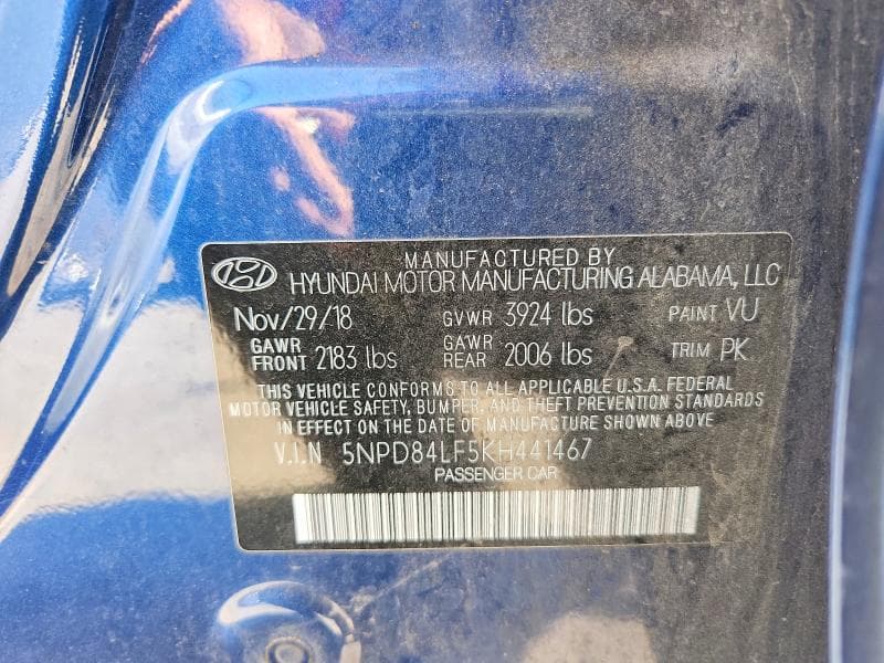 2019 HYUNDAI ELANTRA SEL 12