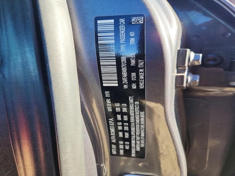 2019 ALFA ROMEO GIULIA TI 13