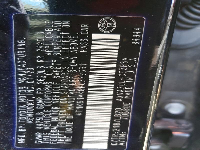 2023 TOYOTA CAMRY XSE XSE 12