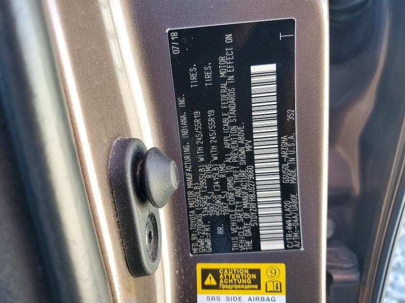 2018 TOYOTA HIGHLANDER LIMITED 13