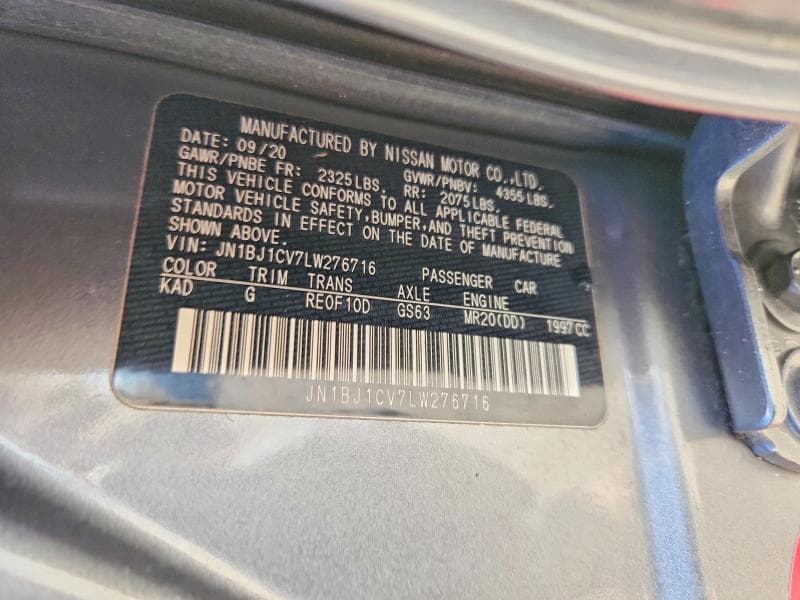2020 NISSAN ROGUE SPORT S S 13