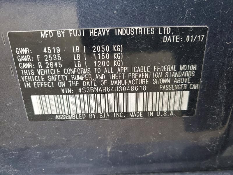 2017 SUBARU LEGACY SPORT 12