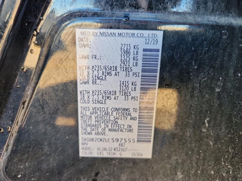 2020 NISSAN PATHFINDER SL SL 13