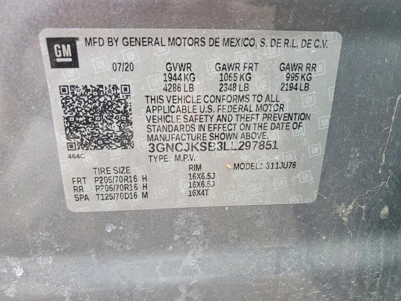 2020 CHEVROLET TRAX LS LS 12