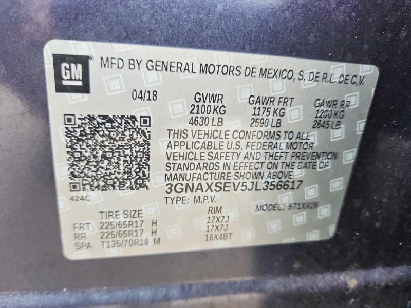 2018 CHEVROLET EQUINOX LT 12