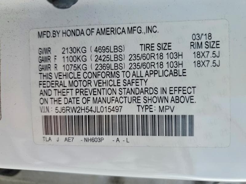 2018 HONDA CR-V EX EX 14