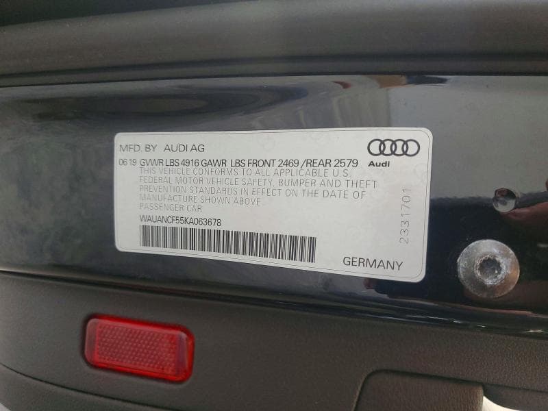 2019 AUDI A5 PREMIUM 12