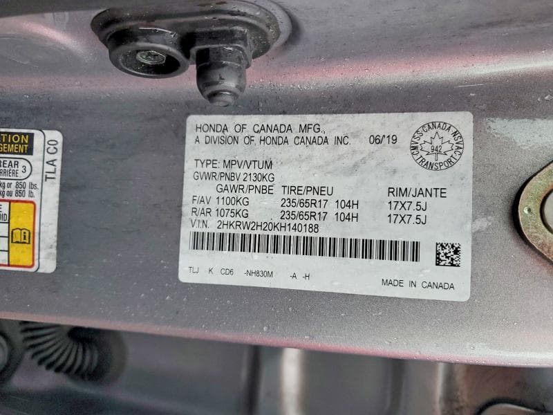 2019 HONDA CR-V LX 13