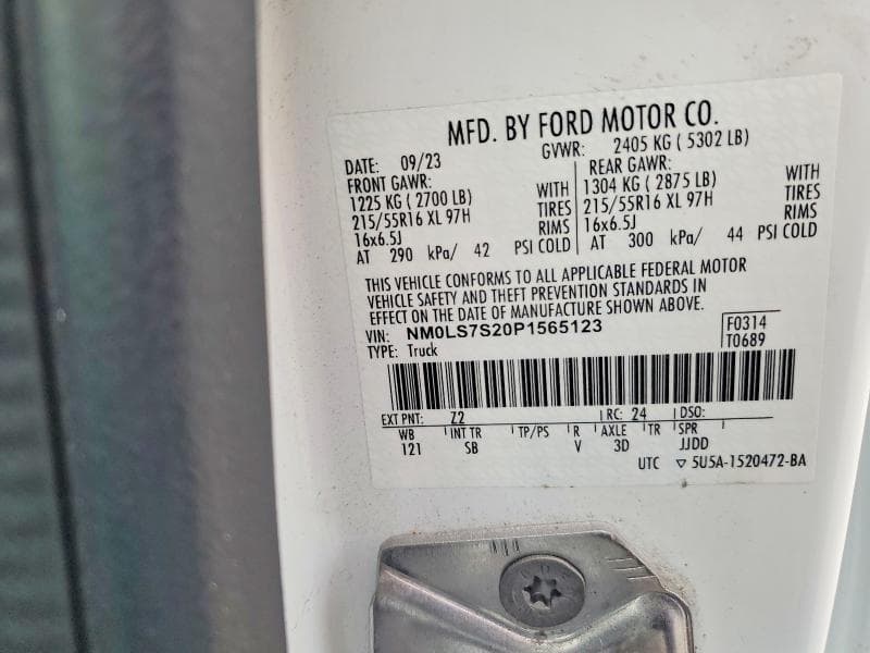 2023 FORD TRANSIT CONNECT XL DELIVERY VAN XL 12