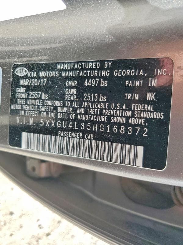 2017 KIA OPTIMA EX 12
