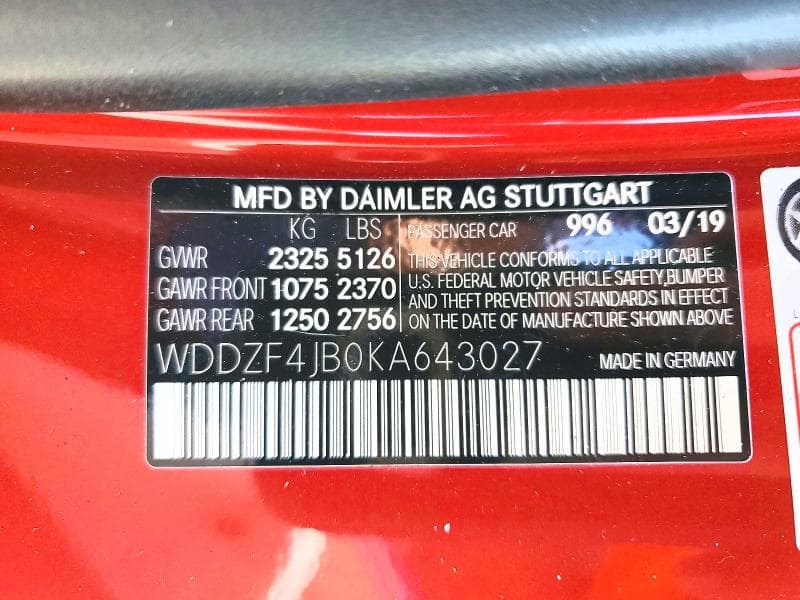 2019 MERCEDES-BENZ E 300 300 13