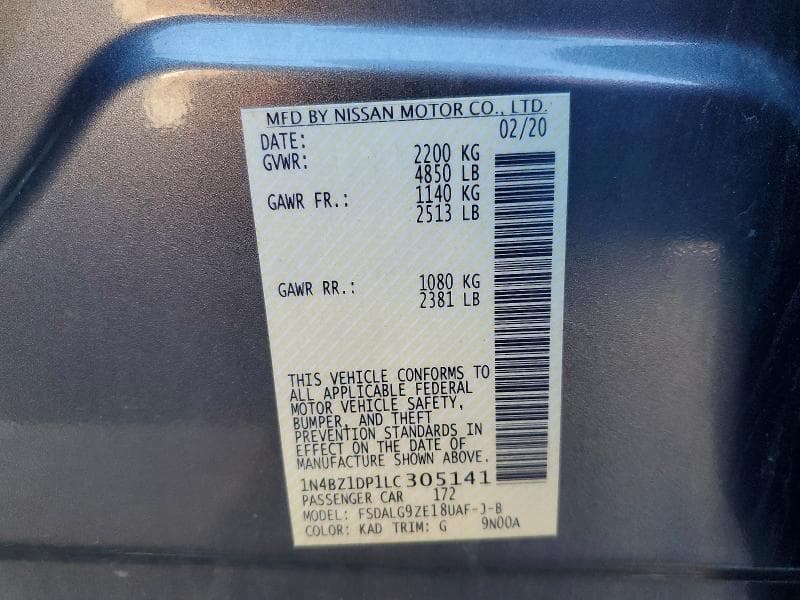 2020 NISSAN LEAF SL PLUS 13