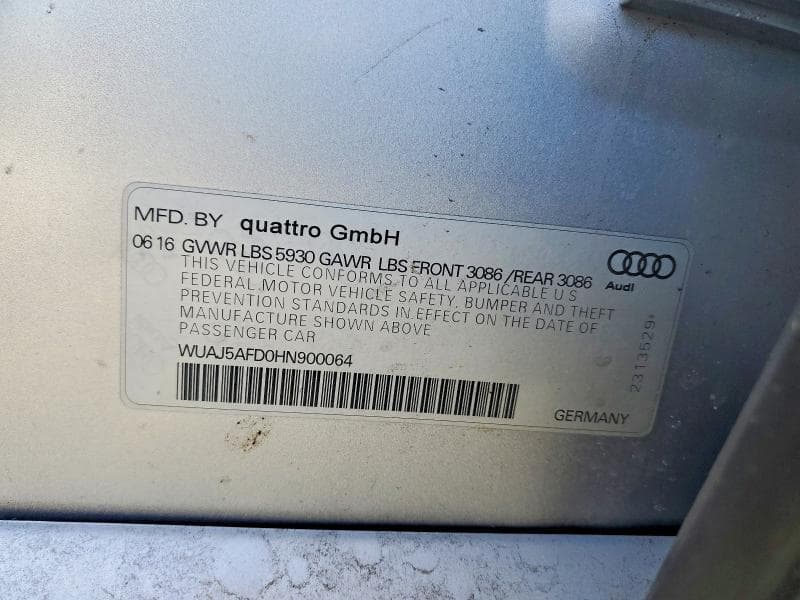 2017 AUDI S8 PLUS QUATTRO 12