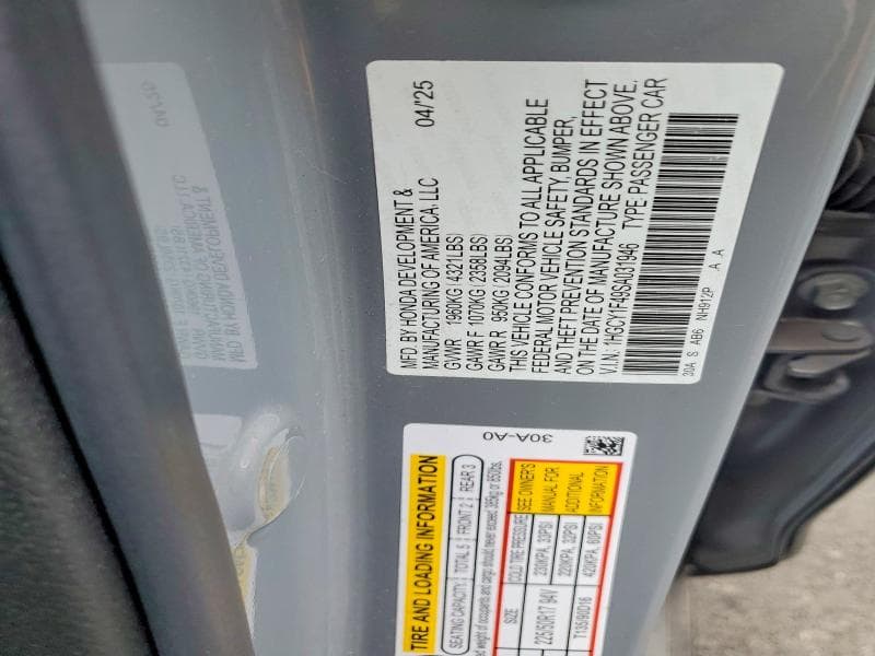 2025 HONDA ACCORD SE SE 12