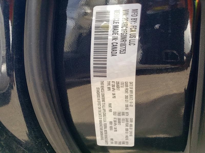 2022 CHRYSLER PACIFICA TOURING TOURING 12