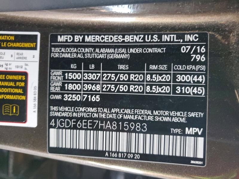 2017 MERCEDES-BENZ GLS 450 4MATIC 450 4MATIC 13