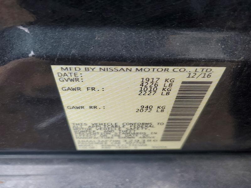2017 NISSAN ALTIMA 2.5 12