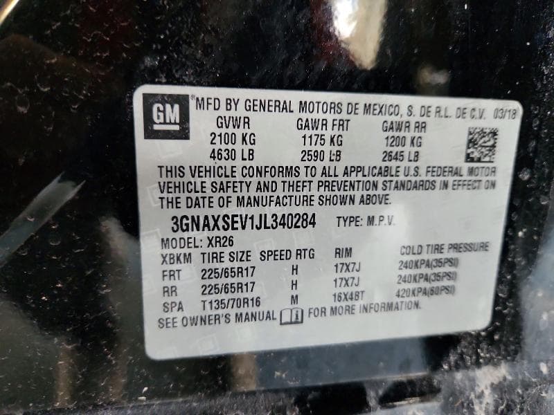2018 CHEVROLET EQUINOX LT 14