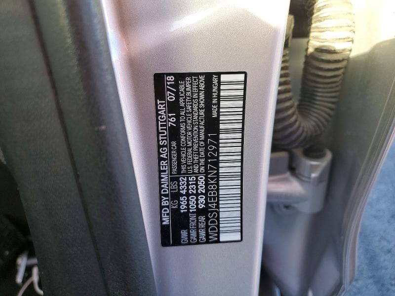 2019 MERCEDES-BENZ CLA 250 250 12