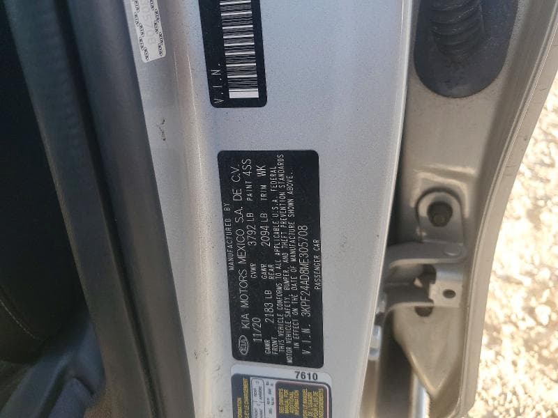 2021 KIA FORTE LXS LXS 12