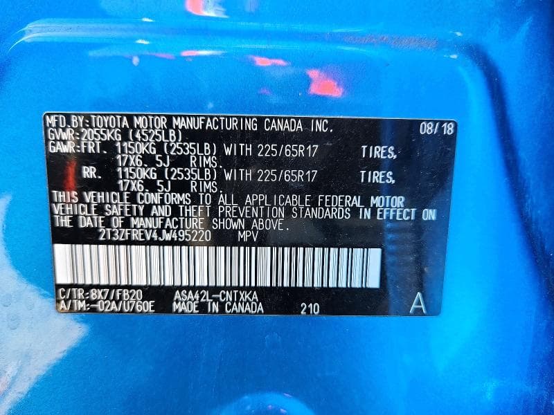 2018 TOYOTA RAV4 LE LE 13