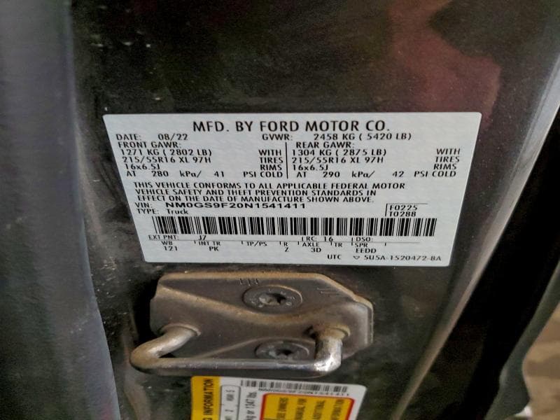 2022 FORD TRANSIT CONNECT XLT TITANIUM 14