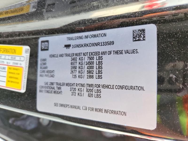 2022 CHEVROLET TAHOE K1500 RST K1500 RST 13