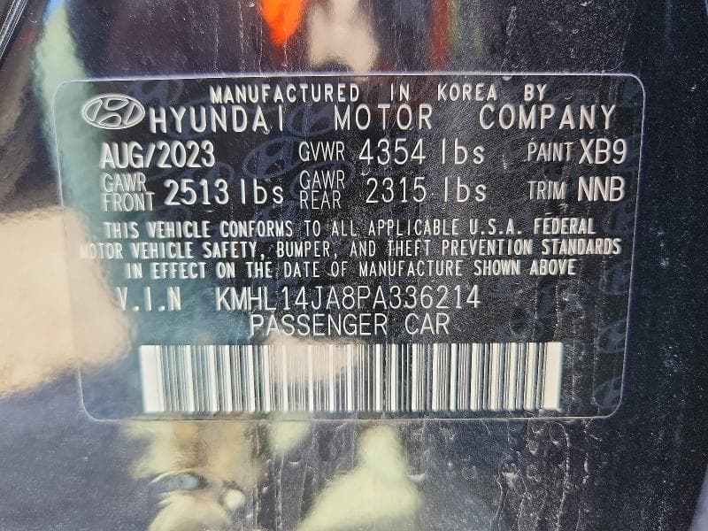 2023 HYUNDAI SONATA SEL 12