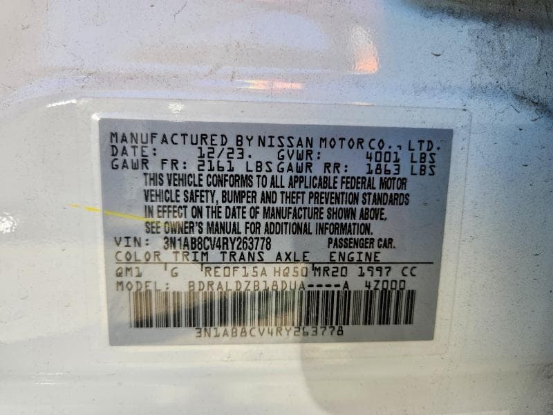2024 NISSAN SENTRA SV 12