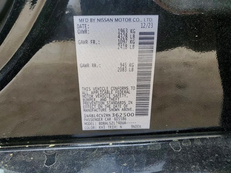 2024 NISSAN ALTIMA 2.5 SR 13