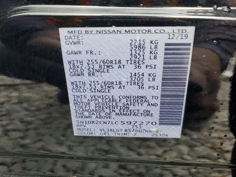 2020 NISSAN PATHFINDER SL 14
