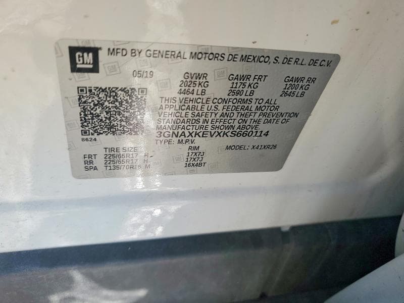 2019 CHEVROLET EQUINOX LT LT 12