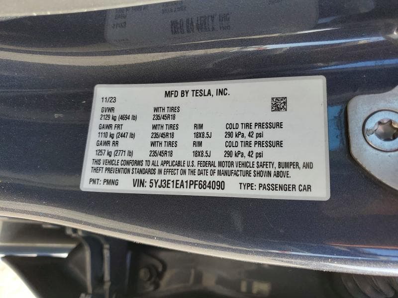 2023 TESLA MODEL 3 12