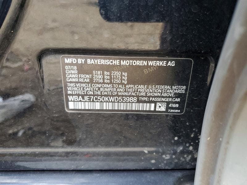 2019 BMW 540 XI XI 13