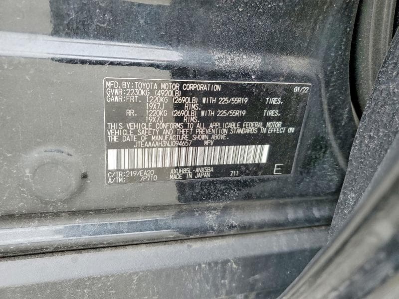 2022 TOYOTA VENZA LIMITED LIMITED 12