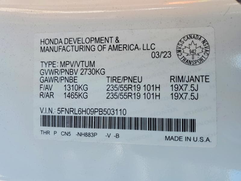 2023 HONDA ODYSSEY BLACK EDITION 14
