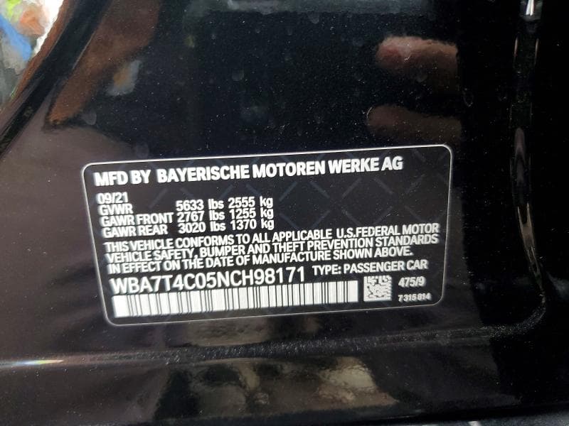 2022 BMW 740LI XDRIVE 12