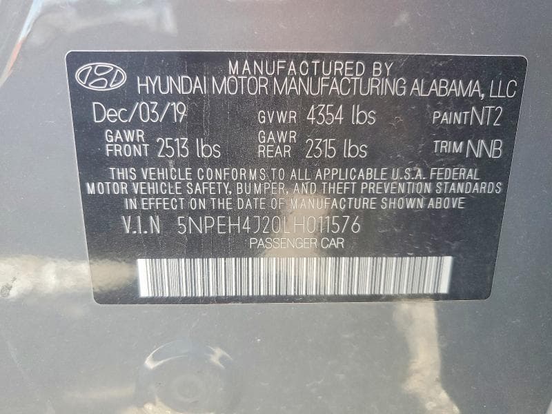 2020 HYUNDAI SONATA LIMITED 13