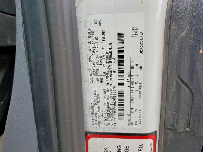 2018 FORD TRANSIT 250 UTILITY / SERVICE VAN 12