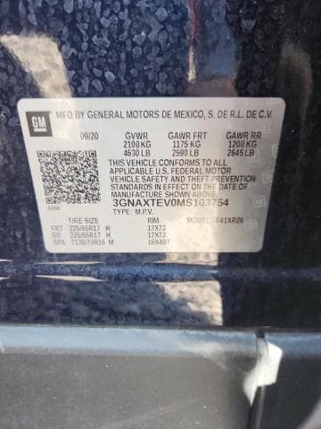 2021 CHEVROLET EQUINOX LT 13