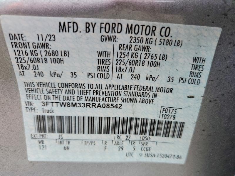 2024 FORD MAVERICK LARIAT LARIAT 12