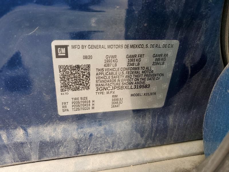 2020 CHEVROLET TRAX 1LT 13