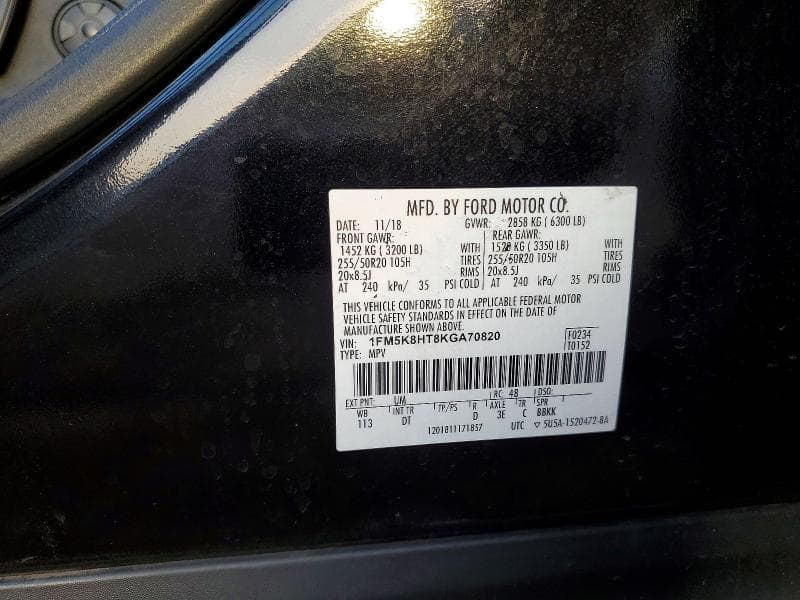 2019 FORD EXPLORER PLATINUM 13