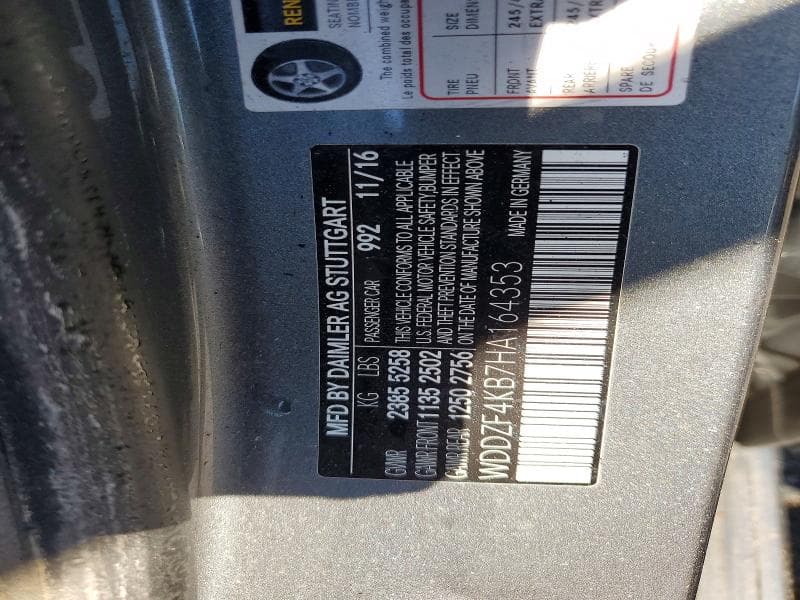 2017 MERCEDES-BENZ E-CLASS 12