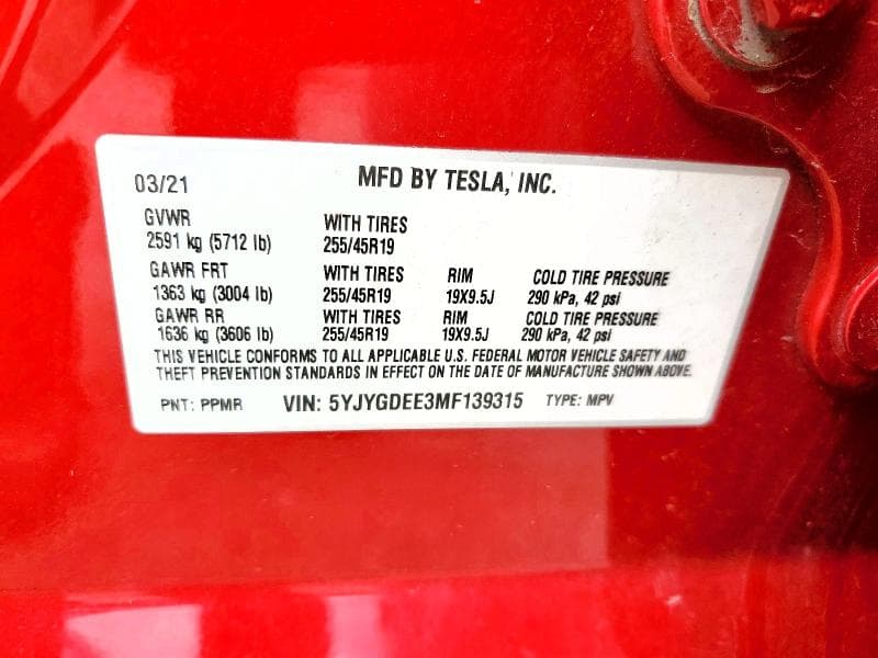 2021 TESLA MODEL Y 12