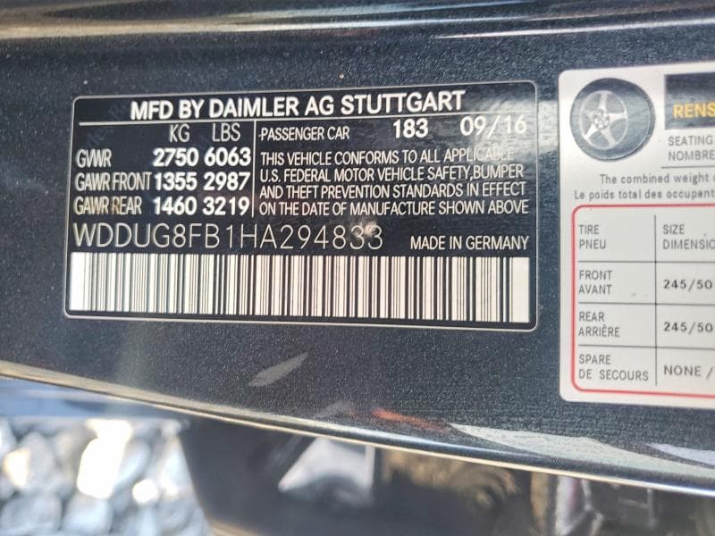 2017 MERCEDES-BENZ S 550 4MATIC 12