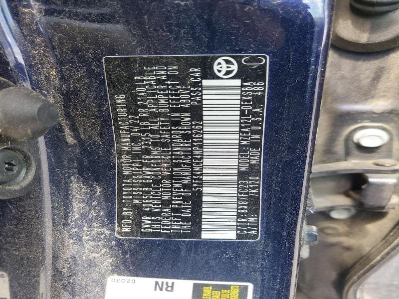2022 TOYOTA COROLLA SE SE 12