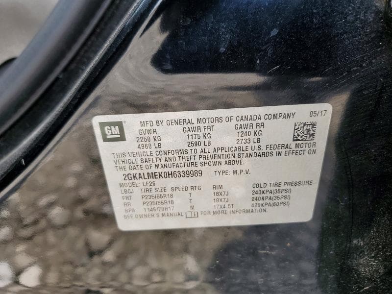 2017 GMC TERRAIN SLE 13
