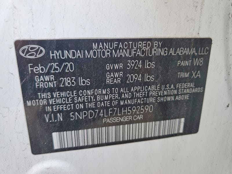 2020 HYUNDAI ELANTRA SE SE 12